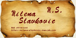 Milena Slavković vizit kartica